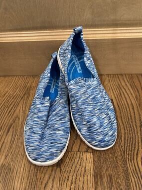 Gravasphere Space Dye Slip On Sneakers Blue White Mesh Comfort Shoes Womens 8